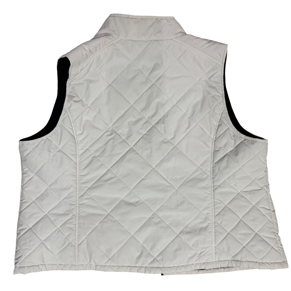 Lauren Ralph Lauren Womens 3X White Quilted Full Zip Puffer Vest Mock Neck - Picture 6 of 8